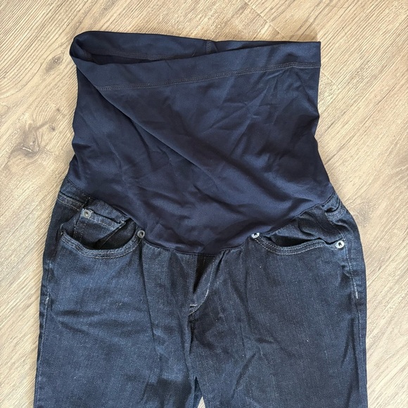 Liz Lange for Target Maternity Full Panel Jeans Size 2 Bootcut Dark Wash Comfort - Picture 2 of 7